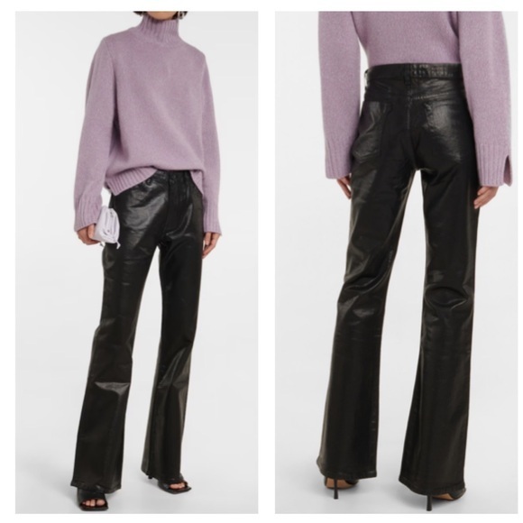 3x1 Denim - Anthropologie‎ 3X1 NYC Farrah Coated High Rise Bell Bottom Flare Jeans Italy